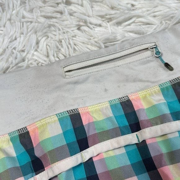 Lululemon Hotty Hot Skirt *4-way Stretch Wee Wheezy Check Bleached Coral Cadet B - Picture 6 of 8